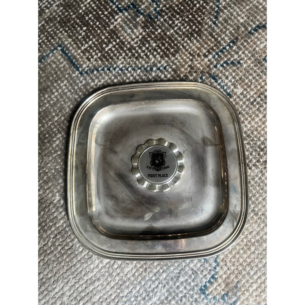 Arabian Horse Association Trophy Valet Plate Perfect Silver Plate Patina Decor